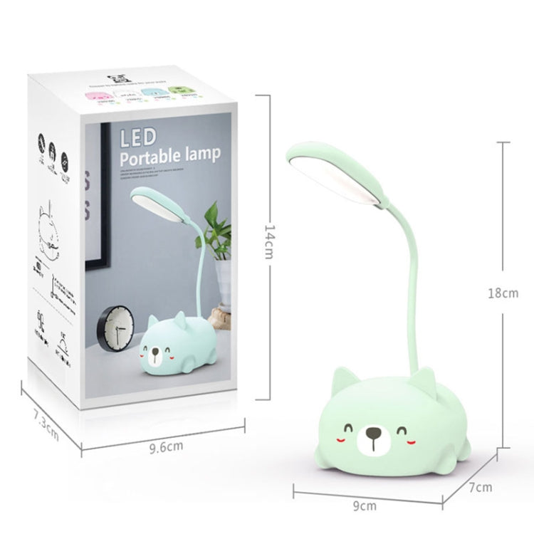 Cartoon Katzen Design LED Augenschutz Leselampe USB Wiederaufladbare Schreibtischlampe, Blau, Weiß, Grün, Pink
