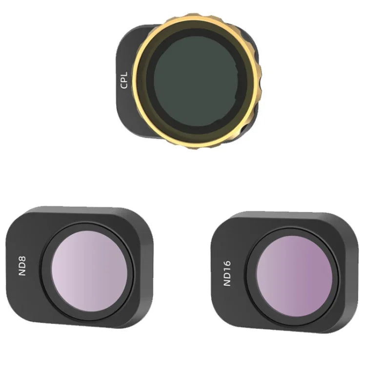 JSR Filter für Mini 3 Pro Kamera: 3-in-1 CPL+ND8+ND16, 4-in-1 Stern+CPL+ND8+ND16, 4-in-1 ND8+ND16+ND32+ND64, 4-in-1 ND8-PL+ND16-PL+ND32-PL+ND64-PL, 6-in-1 UV+CPL+ND8+ND16+ND32+ND64