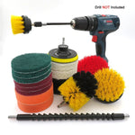 19-in-1-Haushalts-Nylon-Sechskant-Bürstenpads für elektrische Bohrmaschinen, Scheuer- und Schleifscheiben-Sets, 19 in 1
