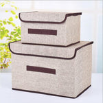 2-in-1 Baumwollstoff-Würfel-Aufbewahrungsbox Stickerei Wäschekorb Schrank Vitrinenhalter Spielzeug-Organizer