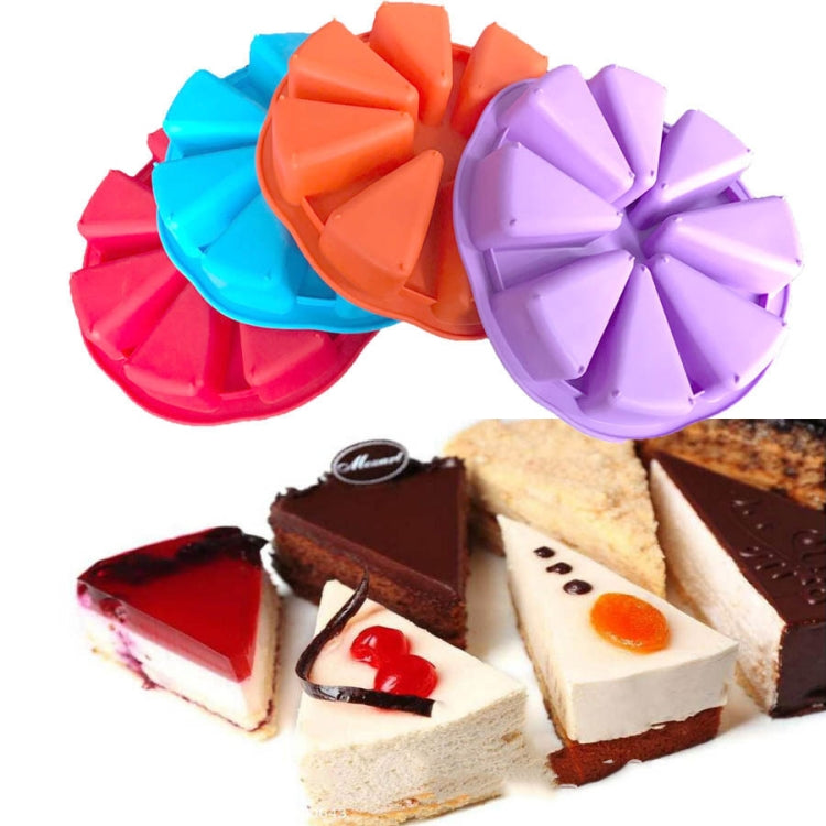 DIY Silikon-Achtpunkt-Dreiecksform Silikon-Kuchenform Backwerkzeug, zufällige Farblieferung, Achtpunkt-Dreiecksform