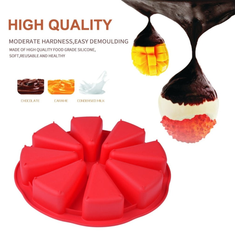 DIY Silikon-Achtpunkt-Dreiecksform Silikon-Kuchenform Backwerkzeug, zufällige Farblieferung, Achtpunkt-Dreiecksform