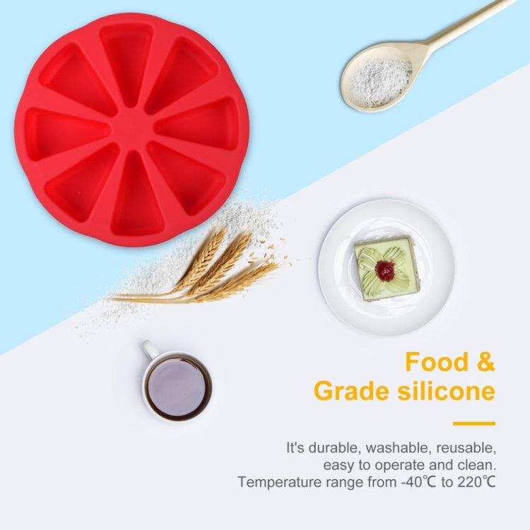 DIY Silikon-Achtpunkt-Dreiecksform Silikon-Kuchenform Backwerkzeug, zufällige Farblieferung, Achtpunkt-Dreiecksform
