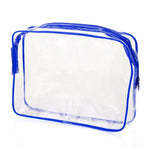 Tragbare, wasserdichte und transparente PVC-Reisetaschen mit Reißverschluss, Kosmetiktasche, 3er-Set in den Größen S, M und L