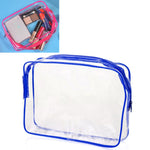 Tragbare, wasserdichte und transparente PVC-Reisetaschen mit Reißverschluss, Kosmetiktasche, 3er-Set in den Größen S, M und L