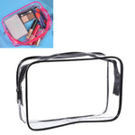 Tragbare, wasserdichte und transparente PVC-Reisetaschen mit Reißverschluss, Kosmetiktasche, 3er-Set in den Größen S, M und L