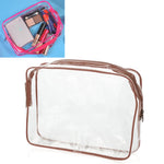 Tragbare, wasserdichte und transparente PVC-Reisetaschen mit Reißverschluss, Kosmetiktasche, 3er-Set in den Größen S, M und L
