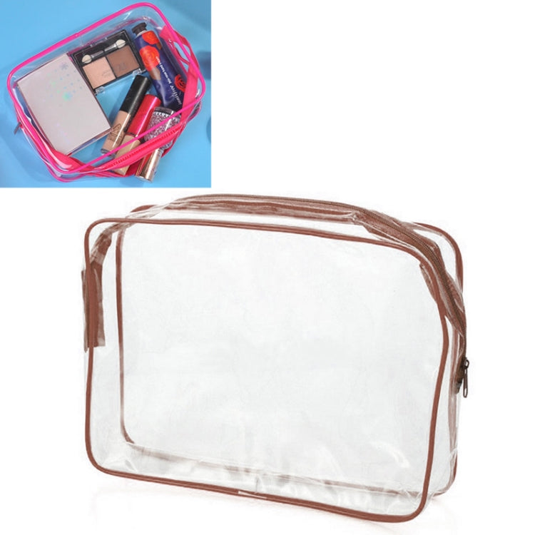 Tragbare, wasserdichte und transparente PVC-Reisetaschen mit Reißverschluss, Kosmetiktasche, 3er-Set in den Größen S, M und L