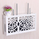 WLAN-Routerbox, PVC, Wandmontage, Regal, Hängebrett, Halterung, Aufbewahrungsbox, 41x23x8,5cm