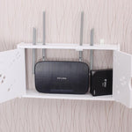 WLAN-Routerbox, PVC, Wandmontage, Regal, Hängebrett, Halterung, Aufbewahrungsbox, 41x23x8,5cm