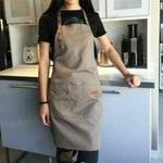 Leinenschürze Milchtee Kaffeebar Backrestaurant Mode Herren und Damen Overalls
