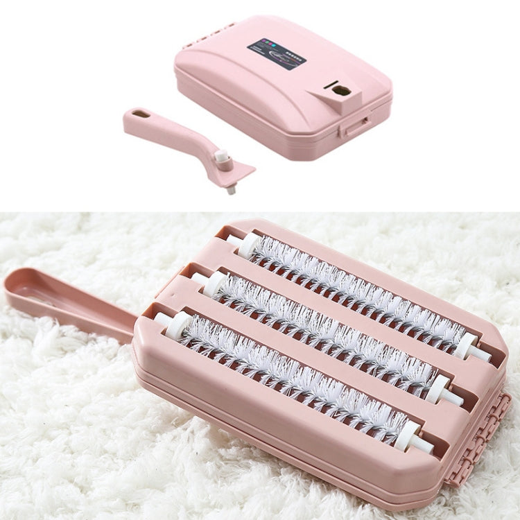 Handteppichkehrer Bürste Sofa Bett Tierhaare Schmutz Krümel Schmutz Fell Reiniger Roller Reinigungswerkzeuge, zufällige Farbauswahl, zweireihige Bürste, dreireihige Bürste