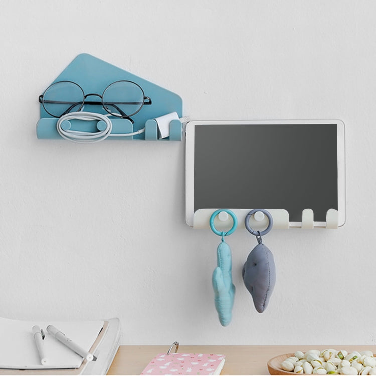 Wandmontierter Handyhalter mit 4 Haken, Aufhänger für Handy und Tablet, Ladeständer