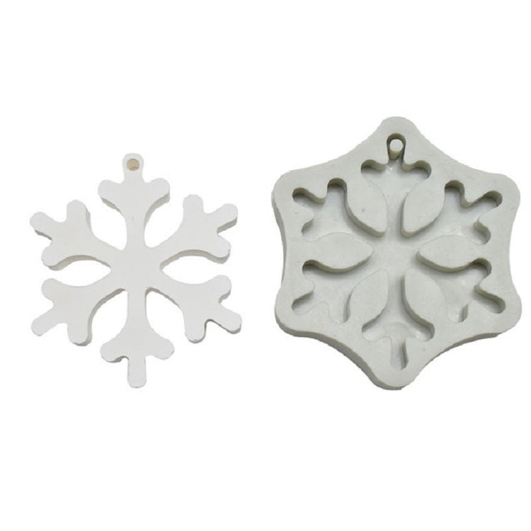 Weihnachts-Backserie DIY Silikonform aus Fondant, Weihnachtsblätter, Weihnachts-Schneeflocke, runde Weihnachts-Schneeflockenform, Weihnachtsbaum