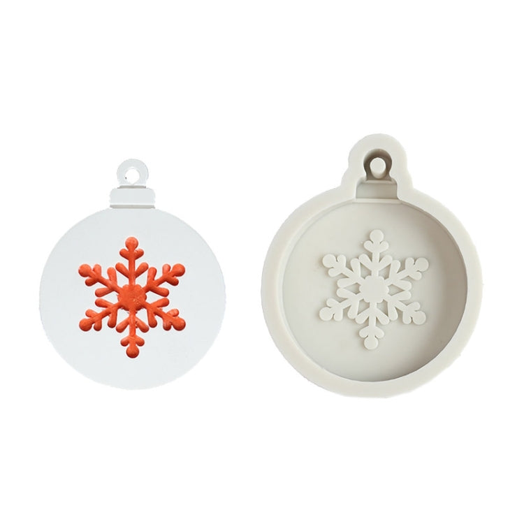 Weihnachts-Backserie DIY Silikonform aus Fondant, Weihnachtsblätter, Weihnachts-Schneeflocke, runde Weihnachts-Schneeflockenform, Weihnachtsbaum