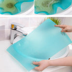 4 Stück / Set Umweltfreundliche wasserdichte waschbare antibakterielle Antifouling-Kühlschrankmatte, Transparentes Weiß, Transparentes Grün, Transparentes Pink, Transparentes Blau, Blau, Grün, Pink