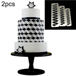2 STK. Schokoladenkuchen, geometrisches Puzzle, geprägte Streifengrundform, grafisches Keksausstechwerkzeug, vierseitiger Diamant, Puzzle, Sechseck, Quadrat, regelmäßiges Dreieck, schräges Dreieck