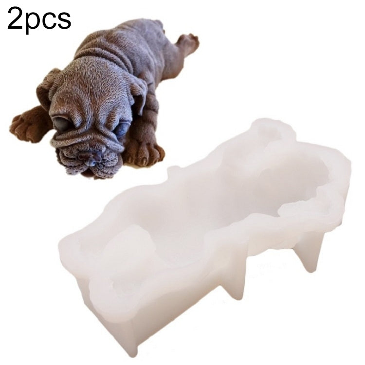 2 Stück 4 Zoll Shapi Hund Mousse Kuchen Silikonform 3D Stereo Eiscreme Form Schmutziger Hund Schokoladenform, Shapi Hundeform