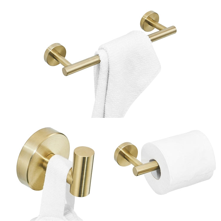 3-in-1 Handtuchstange aus mattem 304 Edelstahl, Papierhandtuchhalter Haken Bad Accessoires Bad-Duschset, Silber, Gold, Schwarz