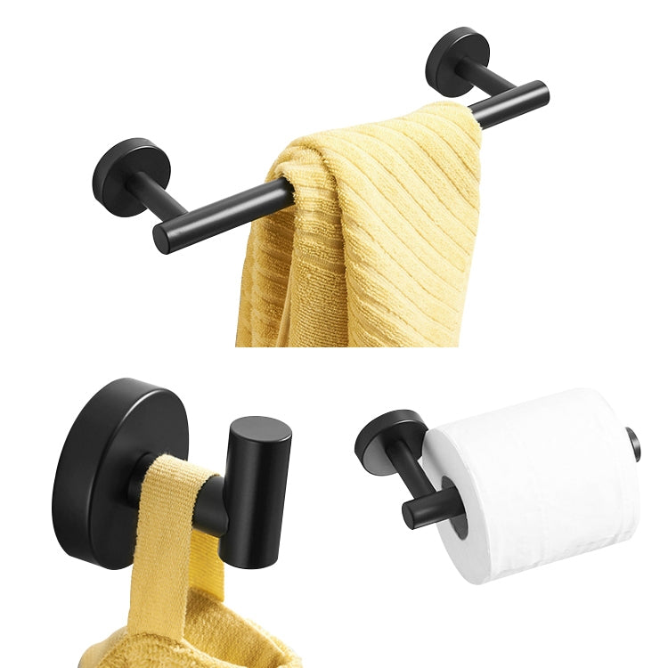 3-in-1 Handtuchstange aus mattem 304 Edelstahl, Papierhandtuchhalter Haken Bad Accessoires Bad-Duschset, Silber, Gold, Schwarz