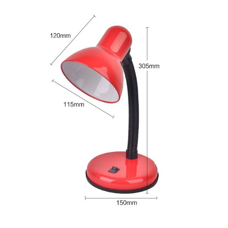 Vintage Eisen LED Schreibtischlampe Druckknopfschalter Augenschutz Leselicht Tischlampen