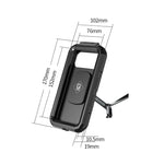 Kewig Fahrrad-Motorrad-Rückspiegel wasserdichte Box Touchscreen-Handyhalterung, kleine Rückspiegelmontage, große Rückspiegelmontage