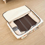 Faltbare Aufbewahrungsbox Vliesstoff mit Reißverschluss Feuchtigkeitsbeständige Kleideraufbewahrungsbox, 44L 50x40x22cm, 55L 50x40x28cm, 66L 50x40x33cm, 80L 60x40x32cm, 100L 60x42x40cm, 125L 70x42x40cm