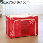 Faltbare Aufbewahrungsbox aus Vliesstoff mit Reißverschluss, feuchtigkeitsbeständig, für Kleidung, 150L 75x46x45cm