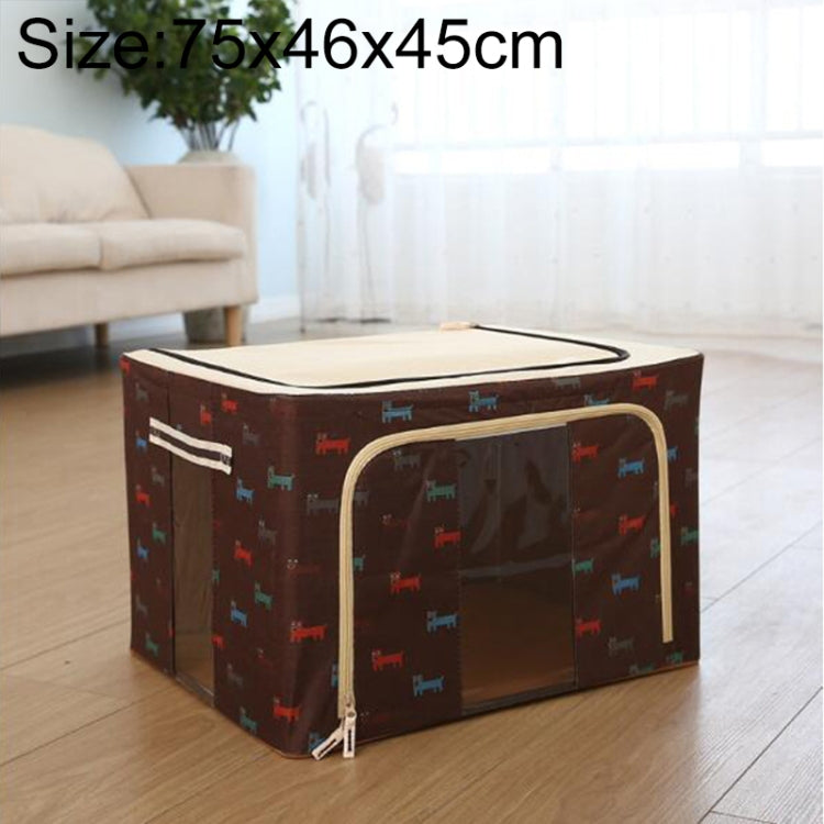 Faltbare Aufbewahrungsbox aus Vliesstoff mit Reißverschluss, feuchtigkeitsbeständig, für Kleidung, 150L 75x46x45cm