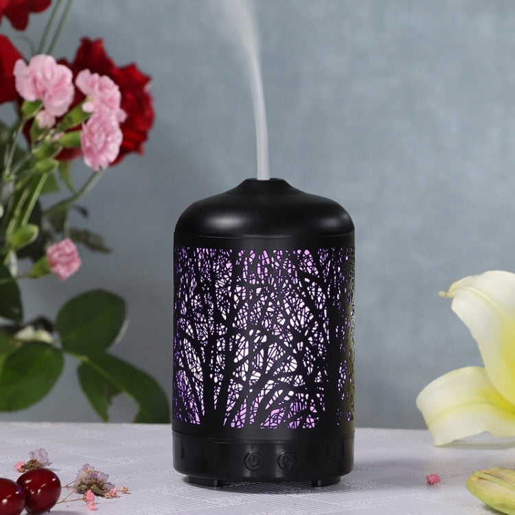 Metall Baum Luftbefeuchter Ätherischer Öl-Diffusor Nebel-Macher Bunte LED-Lampe Diffusor Aromatherapie Luftreiniger, EU-Stecker
