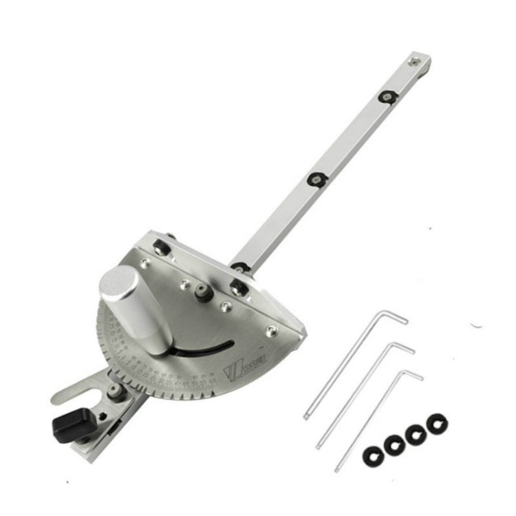 Holzbearbeitungs-Schiebelineal Schiebetisch-Säge Messwerkzeug, Einzelner Zapfen, Aluminiumgriff, Kupfergriff, Aluminiumgriff + Zapfen, Aluminiumgriff + Zapfen + Anschlag, Kupfergriff + Zapfen + Anschlag, Aluminiumgriff + 450mm + Anschlag