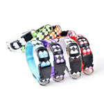Wiederaufladbares LED-Leuchthalsband mit Karomuster für kleine und mittelgroße Hunde, Größen L und XL