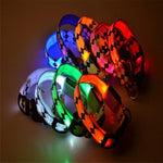 Wiederaufladbares LED-Leuchthalsband mit Karomuster für kleine und mittelgroße Hunde, Größen L und XL