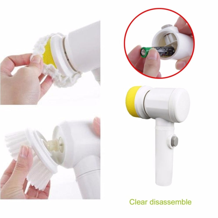 5 in 1 Multifunktionale elektrische Haushalts-Zauberbürste ABS Nylon Küchen-Badewannenreinigungs-Fensterbürste, 5 in 1 Bürste