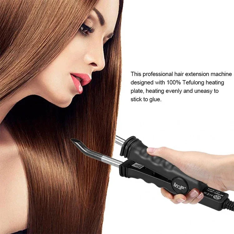 LOOF 100-240V Nano-Haarverlängerung, nahtlose Haarverlängerung, thermostatgesteuerte Haarverlängerung mit EU-Stecker