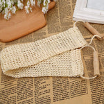 Natürlicher Sisal langer Reibtuch mit Griff Bade-Streifen Pflanzenfaser Bade-Wischtuch, Sisal langer Reibtuch