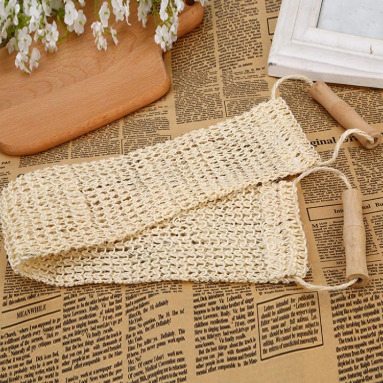 Natürlicher Sisal langer Reibtuch mit Griff Bade-Streifen Pflanzenfaser Bade-Wischtuch, Sisal langer Reibtuch