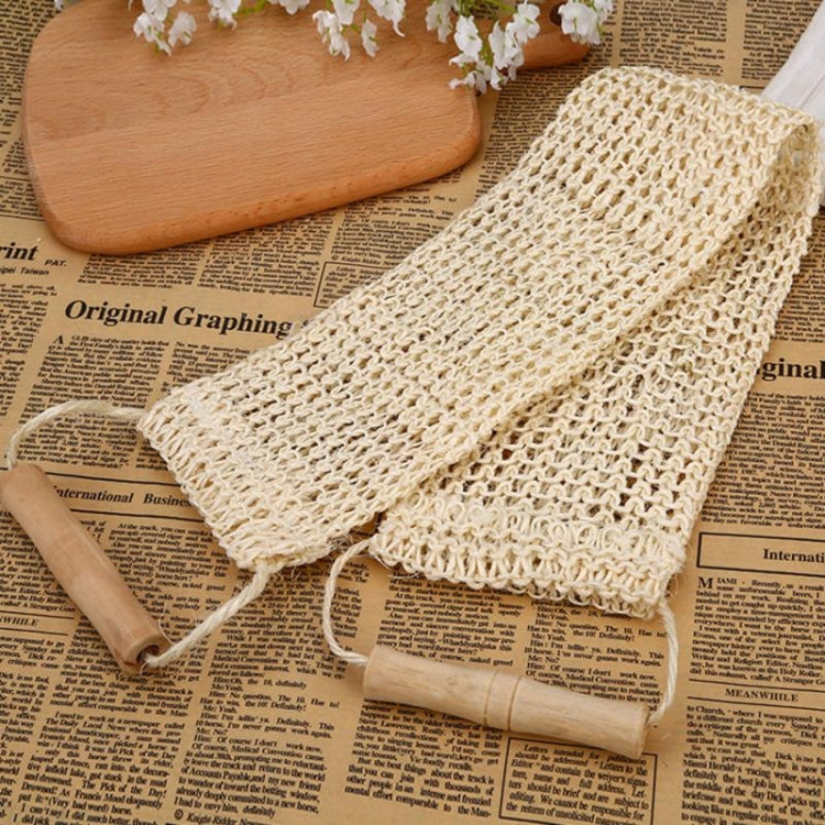 Natürlicher Sisal langer Reibtuch mit Griff Bade-Streifen Pflanzenfaser Bade-Wischtuch, Sisal langer Reibtuch
