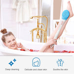 Elektrische verstellbare Badewanne SPA Massagebürste Vollautomatische Badewannenbürste Rückenbürste Langstiel-Badebürste, 45,8 cm x 8,5 cm x 4 cm