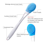Elektrische verstellbare Badewanne SPA Massagebürste Vollautomatische Badewannenbürste Rückenbürste Langstiel-Badebürste, 45,8 cm x 8,5 cm x 4 cm