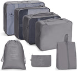Reiseaufbewahrungstaschen-Set, faltbare Aufbewahrungstasche, 7-in-1, 8-in-1-Beutel mit Kordelzug, 8-in-1-Kosmetiktasche, 8-in-1-Kulturbeutel, 9-in-1-Kosmetiktasche, 9-in-1-Kulturbeutel