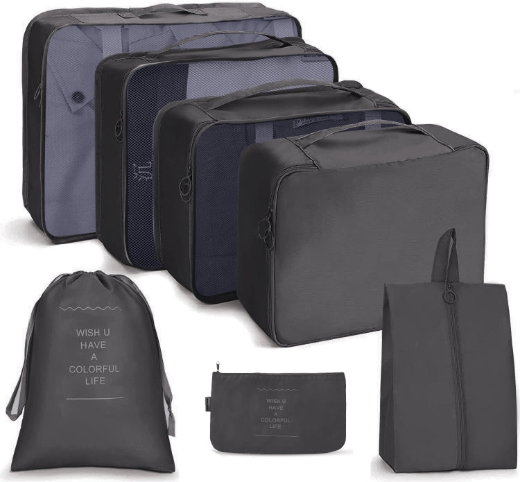 Reiseaufbewahrungstaschen-Set, faltbare Aufbewahrungstasche, 7-in-1, 8-in-1-Beutel mit Kordelzug, 8-in-1-Kosmetiktasche, 8-in-1-Kulturbeutel, 9-in-1-Kosmetiktasche, 9-in-1-Kulturbeutel