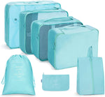 Reiseaufbewahrungstaschen-Set, faltbare Aufbewahrungstasche, 7-in-1, 8-in-1-Beutel mit Kordelzug, 8-in-1-Kosmetiktasche, 8-in-1-Kulturbeutel, 9-in-1-Kosmetiktasche, 9-in-1-Kulturbeutel
