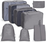 Reiseaufbewahrungstaschen-Set, faltbare Aufbewahrungstasche, 7-in-1, 8-in-1-Beutel mit Kordelzug, 8-in-1-Kosmetiktasche, 8-in-1-Kulturbeutel, 9-in-1-Kosmetiktasche, 9-in-1-Kulturbeutel