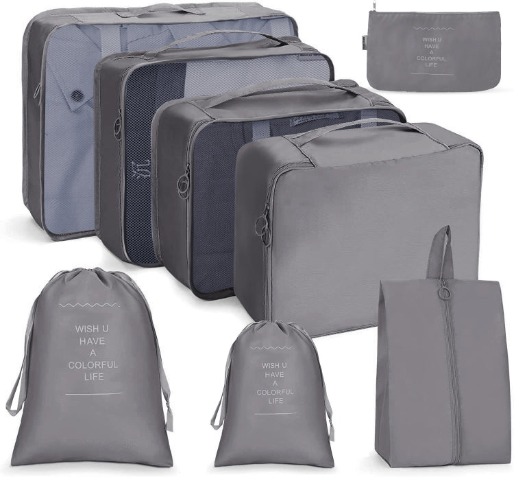 Reiseaufbewahrungstaschen-Set, faltbare Aufbewahrungstasche, 7-in-1, 8-in-1-Beutel mit Kordelzug, 8-in-1-Kosmetiktasche, 8-in-1-Kulturbeutel, 9-in-1-Kosmetiktasche, 9-in-1-Kulturbeutel