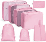 Reiseaufbewahrungstaschen-Set, faltbare Aufbewahrungstasche, 7-in-1, 8-in-1-Beutel mit Kordelzug, 8-in-1-Kosmetiktasche, 8-in-1-Kulturbeutel, 9-in-1-Kosmetiktasche, 9-in-1-Kulturbeutel