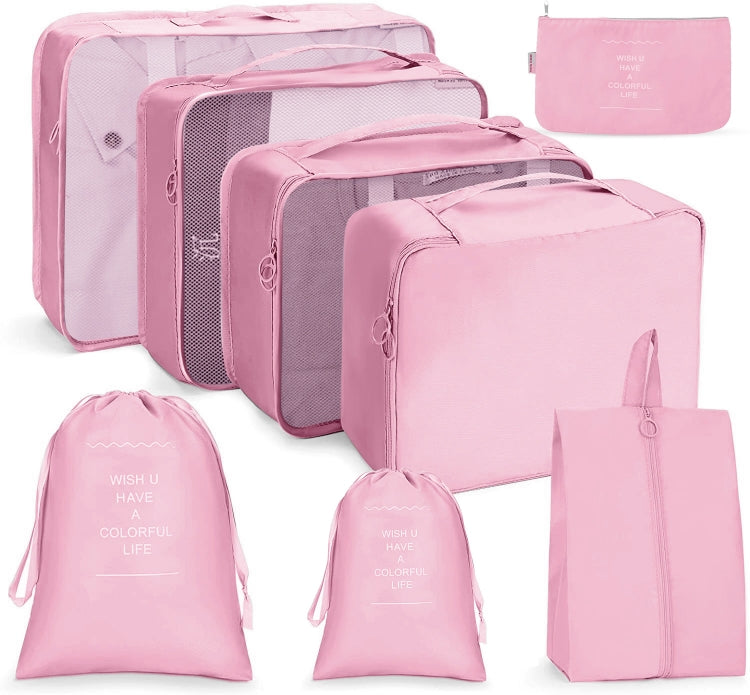 Reiseaufbewahrungstaschen-Set, faltbare Aufbewahrungstasche, 7-in-1, 8-in-1-Beutel mit Kordelzug, 8-in-1-Kosmetiktasche, 8-in-1-Kulturbeutel, 9-in-1-Kosmetiktasche, 9-in-1-Kulturbeutel
