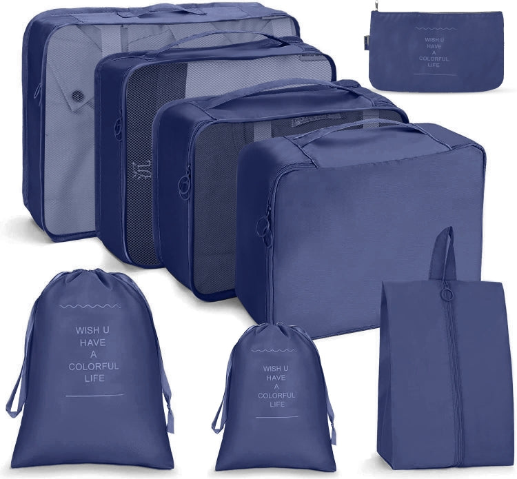 Reiseaufbewahrungstaschen-Set, faltbare Aufbewahrungstasche, 7-in-1, 8-in-1-Beutel mit Kordelzug, 8-in-1-Kosmetiktasche, 8-in-1-Kulturbeutel, 9-in-1-Kosmetiktasche, 9-in-1-Kulturbeutel