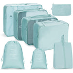 Reiseaufbewahrungstaschen-Set, faltbare Aufbewahrungstasche, 7-in-1, 8-in-1-Beutel mit Kordelzug, 8-in-1-Kosmetiktasche, 8-in-1-Kulturbeutel, 9-in-1-Kosmetiktasche, 9-in-1-Kulturbeutel