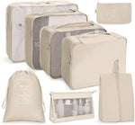 Reiseaufbewahrungstaschen-Set, faltbare Aufbewahrungstasche, 7-in-1, 8-in-1-Beutel mit Kordelzug, 8-in-1-Kosmetiktasche, 8-in-1-Kulturbeutel, 9-in-1-Kosmetiktasche, 9-in-1-Kulturbeutel